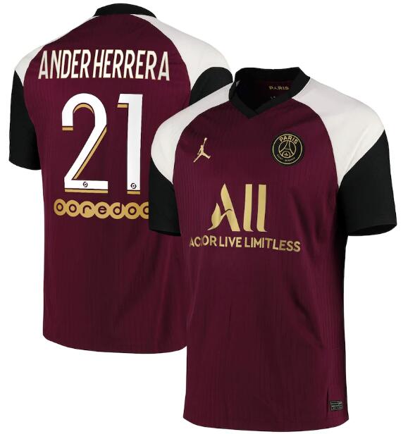 PSG Football Kit Third Soccer Jersey Ander Herrera 21 2020/21